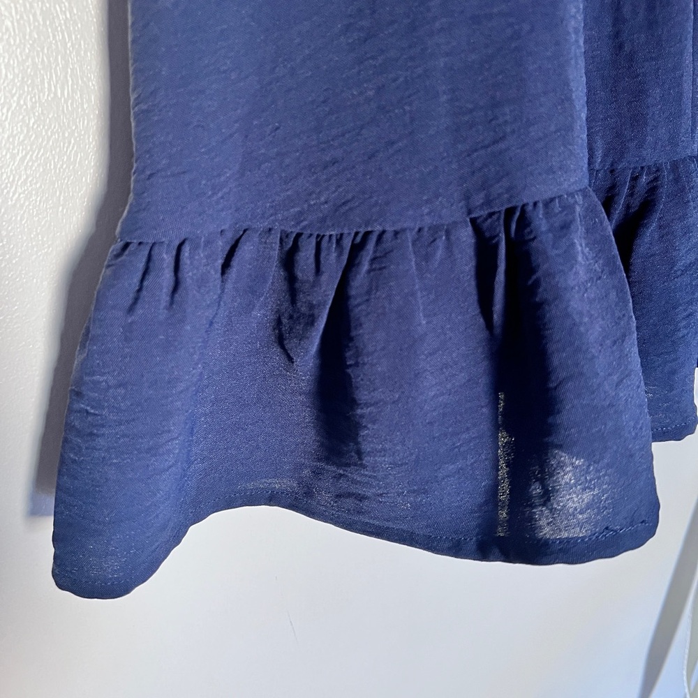 Altar'd State Navy Wrap Ruffle Mini Dress - Picture 10 of 12